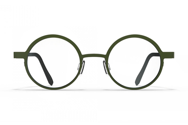Blackfin Rye Army Green eyeglasses, front view