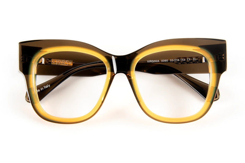 J.F. Rey Virginia Black / Orange eyeglasses, front view