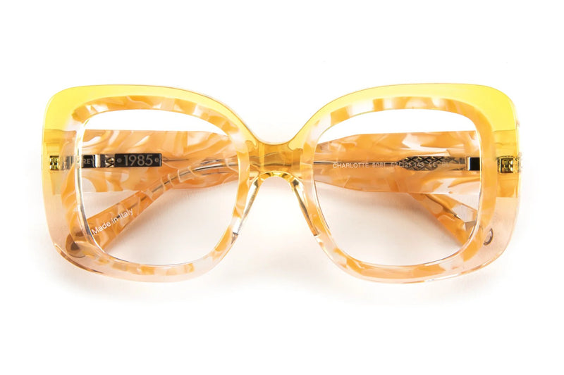 J.F. Rey Charlotte Yellow / Orange eyeglasses, front view