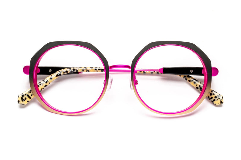 J.F. Rey JF3117 Gradient Black / Brown / Purple eyeglasses, front view