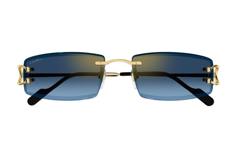 Cartier CT0465S Gold / Blue sunglasses, front view