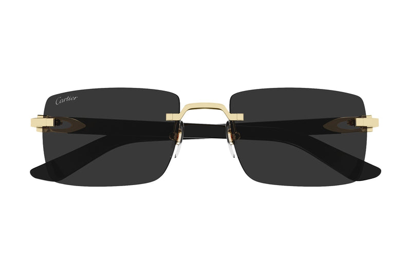 Cartier CT0579S Gold / Black / Grey sunglasses, front view