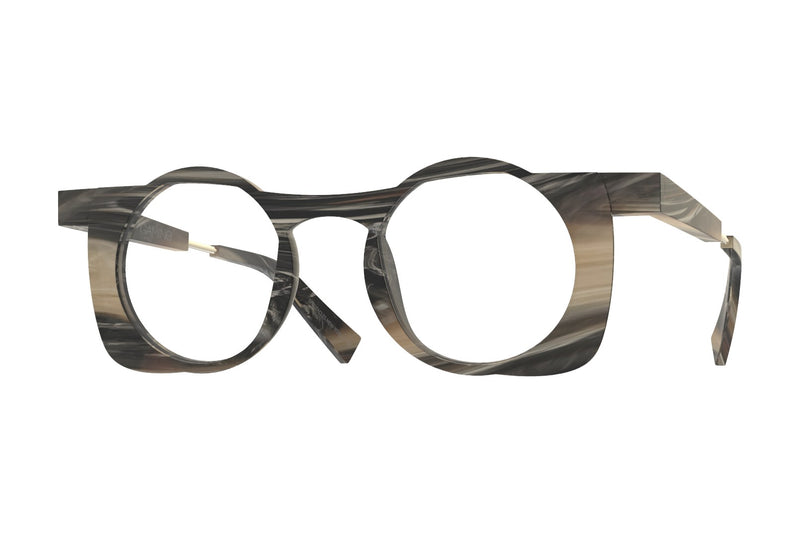 Gamine Nakazakicho Horn Pattern eyeglasses, front view