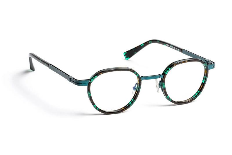 J.F. Rey JF2935 Green Textile / Orange eyeglasses, front view