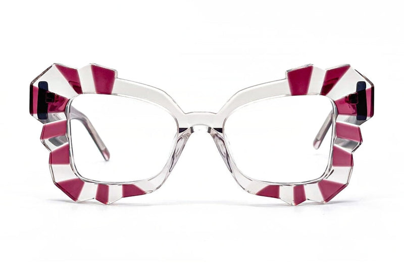 Oscar Mamooi Bachelorette Crystal / Burgundy eyeglasses, front view