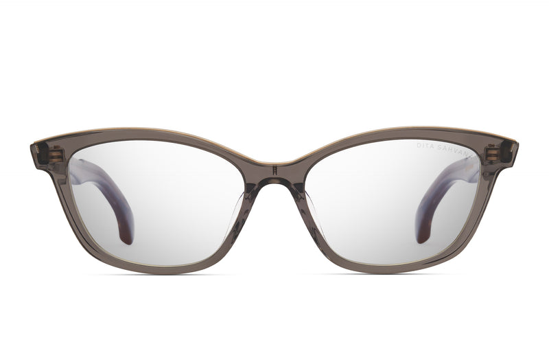 DITA Sahvana Crystal Mineral Grey / White Gold eyeglasses, front view
