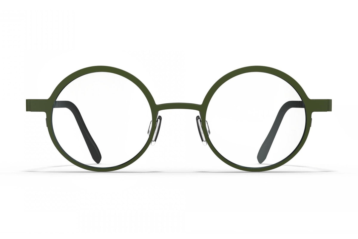 Blackfin Rye Army Green eyeglasses, front view