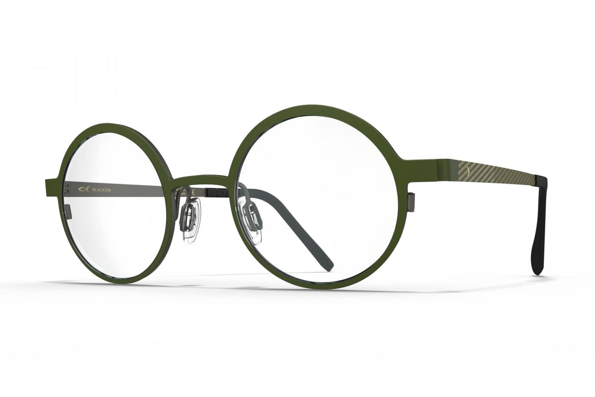 Blackfin Rye Army Green eyeglasses, angled view