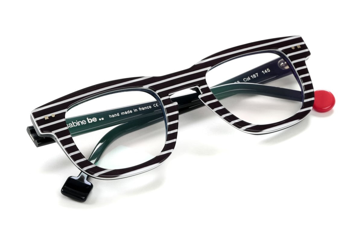 Sabine Be Be Swag Stripe Navy Stripe eyeglasses, angled view