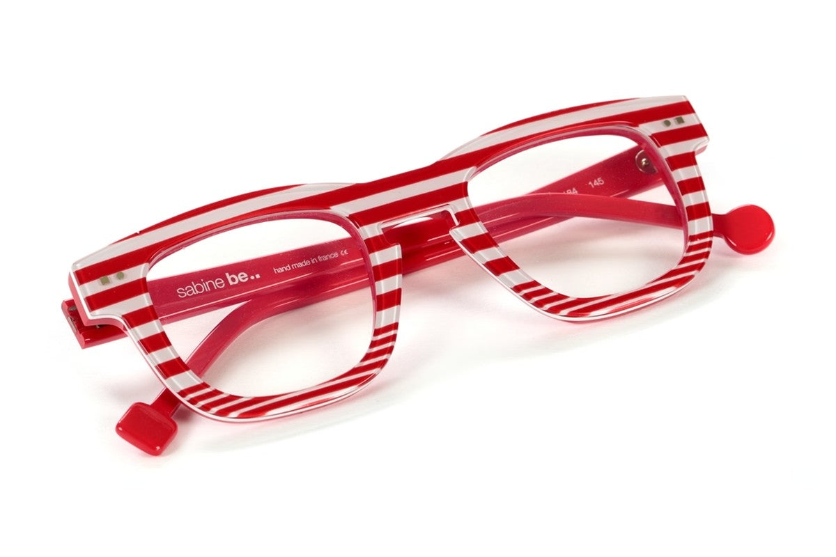 Sabine Be Be Swag Stripe Red Stripe eyeglasses, angled view