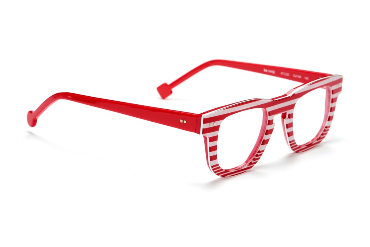 Sabine Be Be Swag Stripe Red Stripe eyeglasses, side view