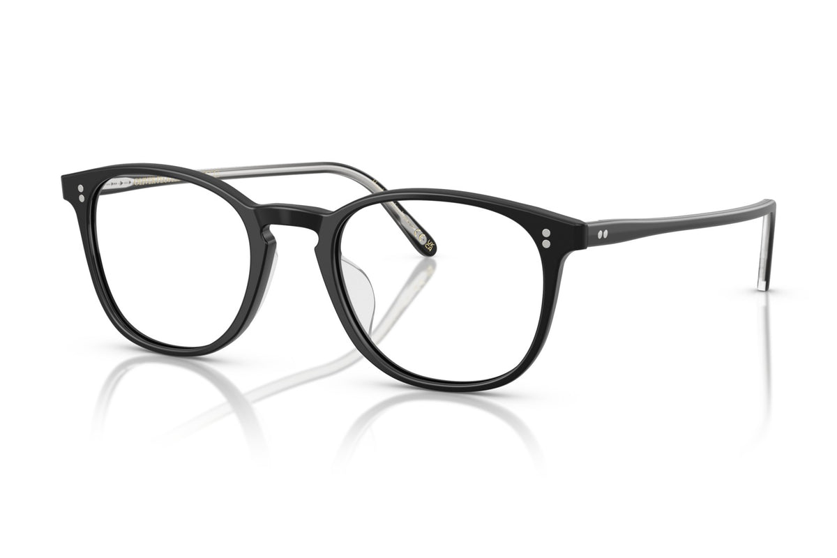 Oliver Peoples Finley Vintage Semi Matte Black eyeglasses, angled view