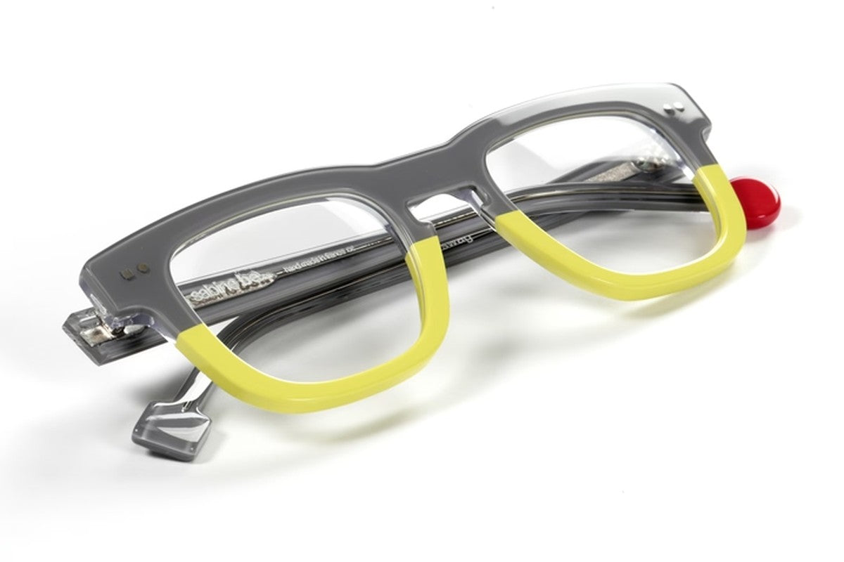 Sabine Be Be Swag Grey / Yellow eyeglasses, angled view