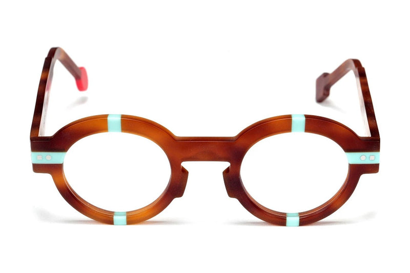 Sabine Be Be Groom Matte Blonde Tortoise / Matte Turquoise eyeglasses, front view