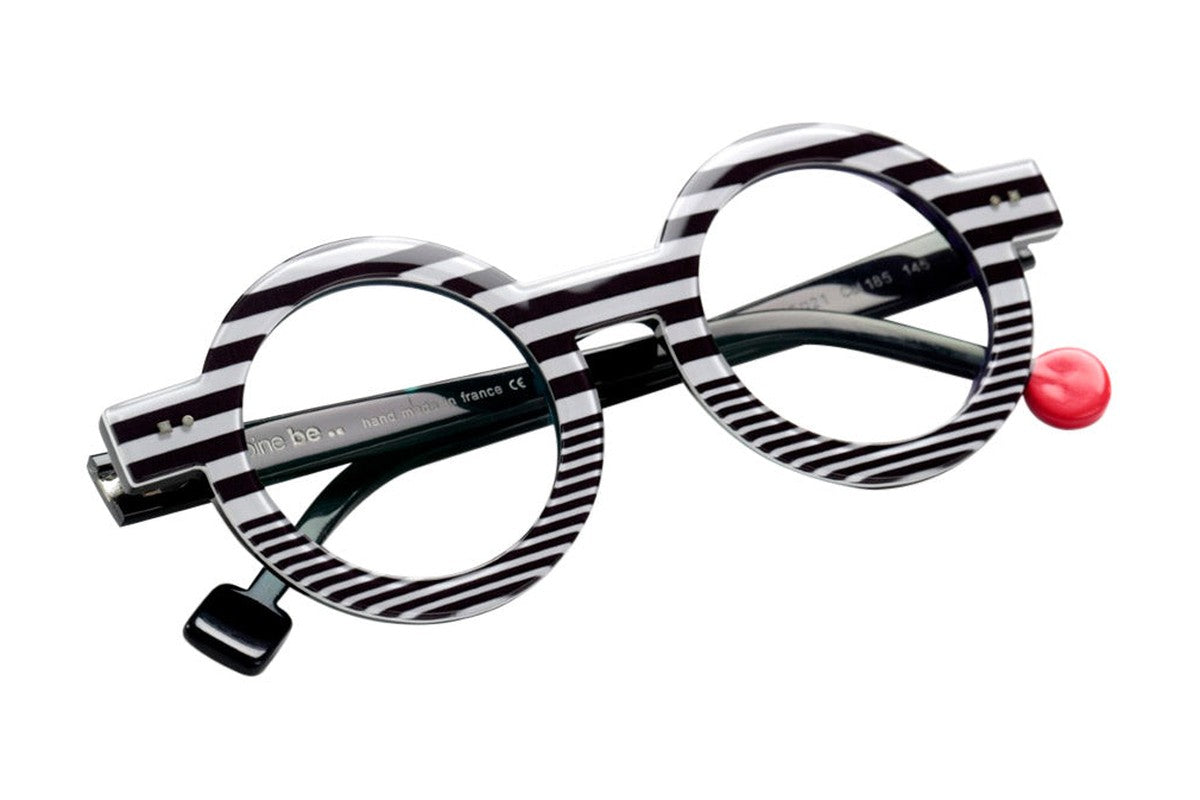 Sabine Be Be Addict Stripe Navy Stripe eyeglasses, angled view
