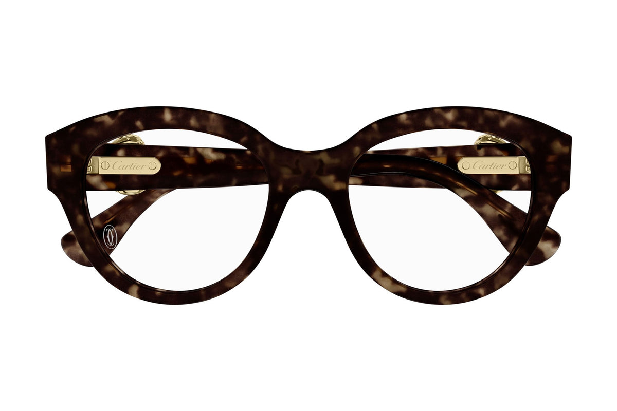 Cartier CT0567O Dark Havana eyeglasses, front view