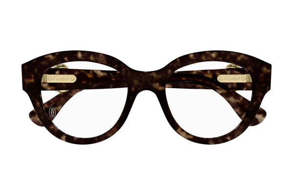 Cartier CT0567O Dark Havana eyeglasses, front view