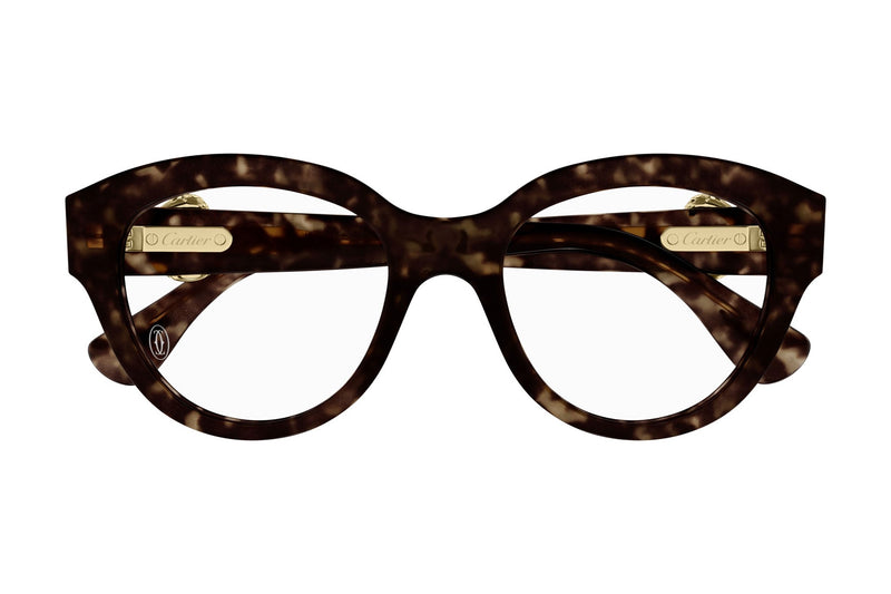 Cartier CT0567O Dark Havana eyeglasses, front view