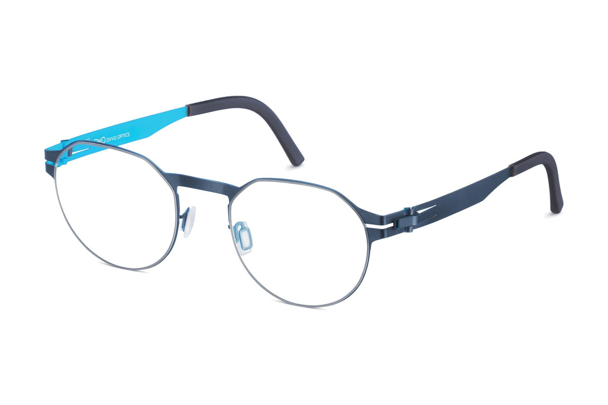OVVO 6001 Crow / Caribbean Sea eyeglasses, angled view