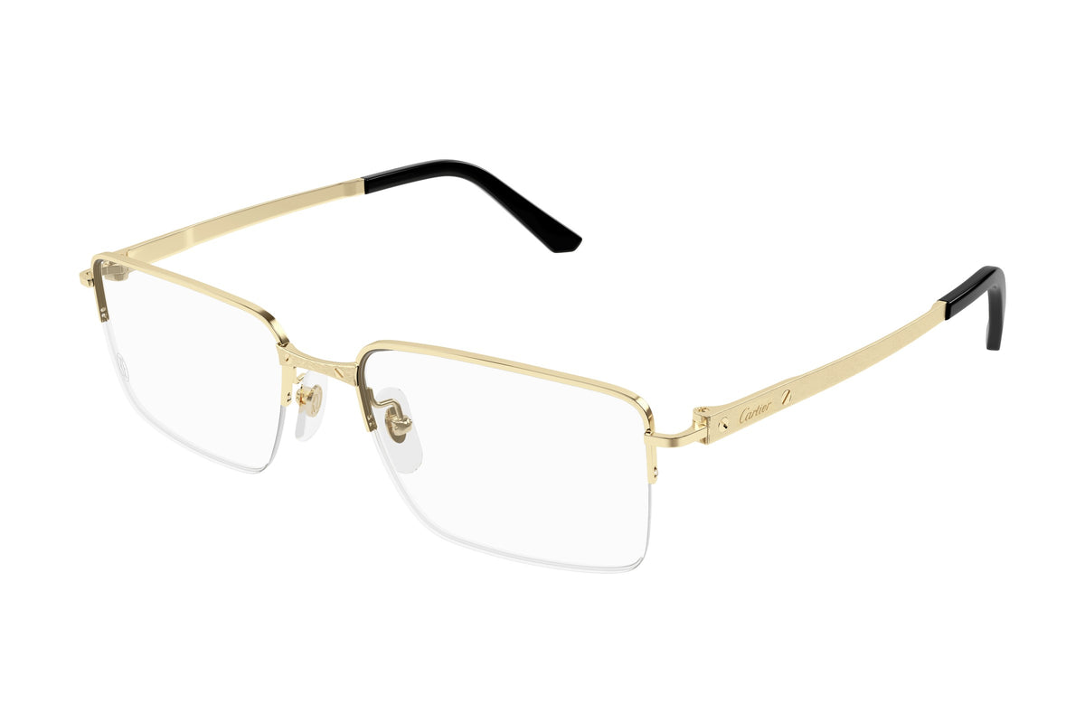 Cartier CT0554O Gold eyeglasses, angled view