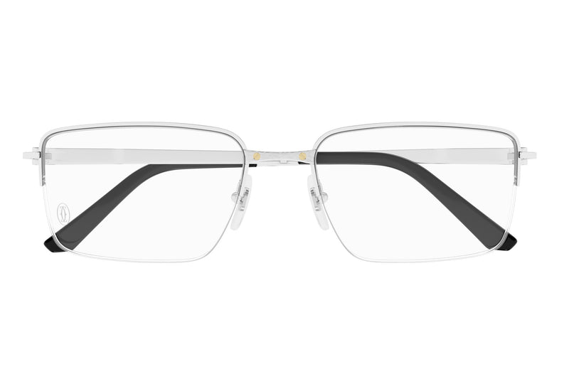Cartier CT0554O Silver eyeglasses, front view