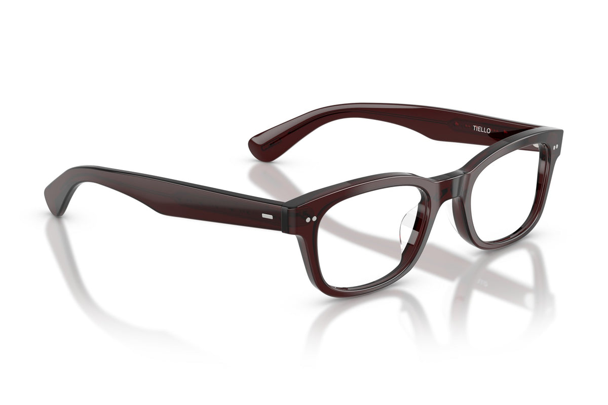 Oliver Peoples Tiello Dark Sienna eyeglasses, temple detail