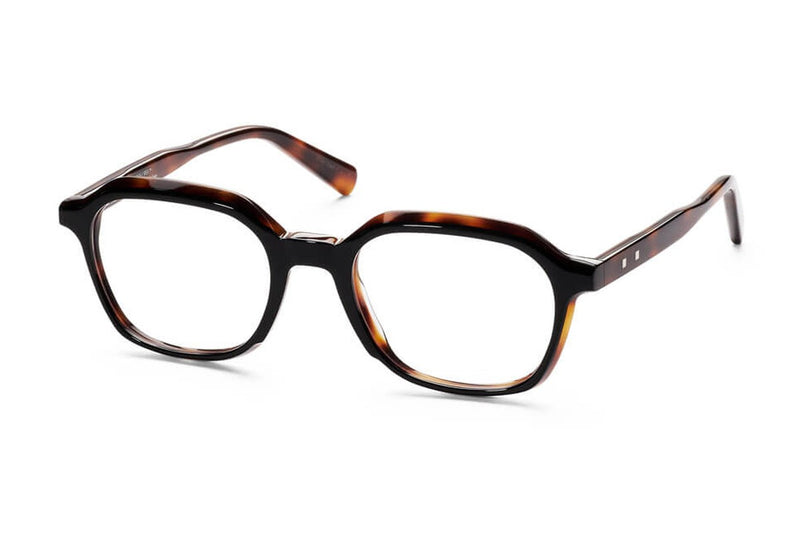 Res/Rei Eton Black / Brown Havana eyeglasses, front view