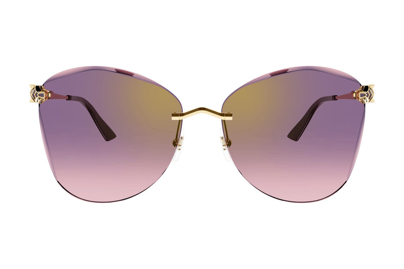 Cartier CT0398S Gold / Violet sunglasses, front view
