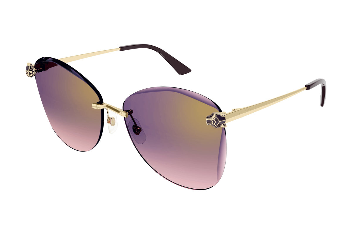 Cartier CT0398S Gold / Violet sunglasses, angled view
