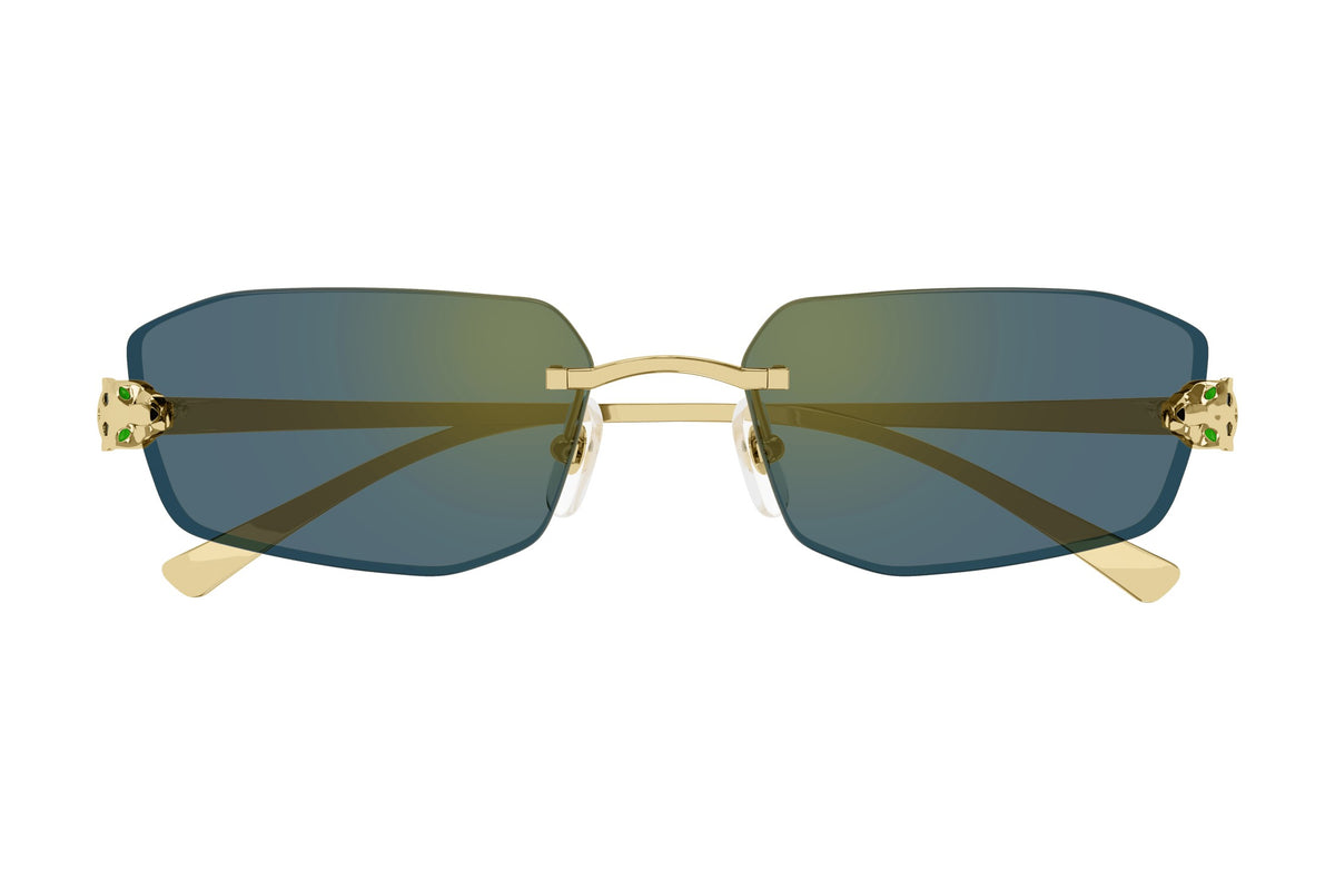 Cartier CT0474S Gold / Green sunglasses, front view