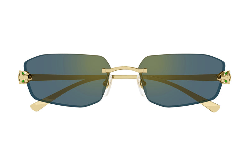 Cartier CT0474S Gold / Green sunglasses, front view