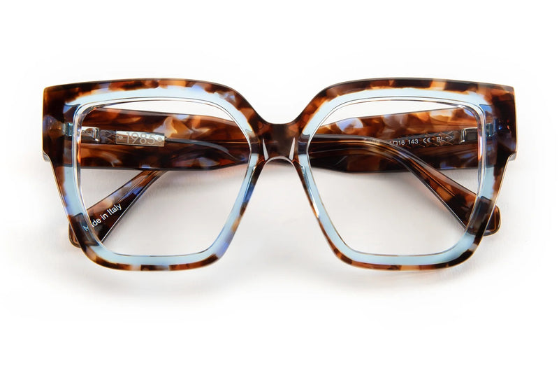 J.F. Rey Madison Tortoise / Azure Blue eyeglasses, front view
