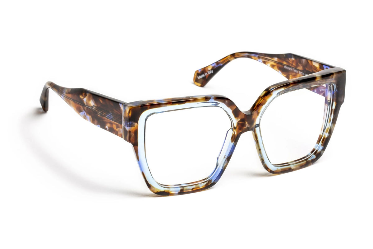 J.F. Rey Madison Tortoise / Azure Blue eyeglasses, angled view