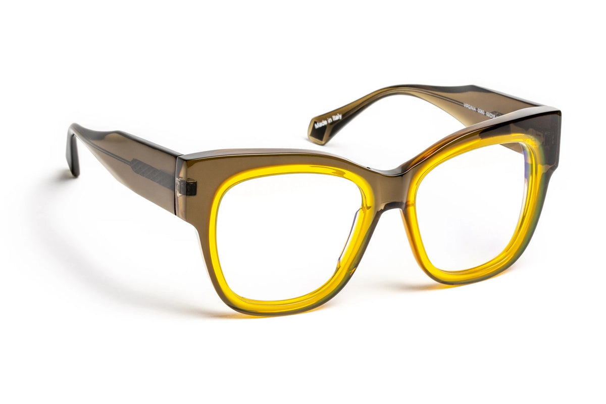 J.F. Rey Virginia Black / Orange eyeglasses, angled view