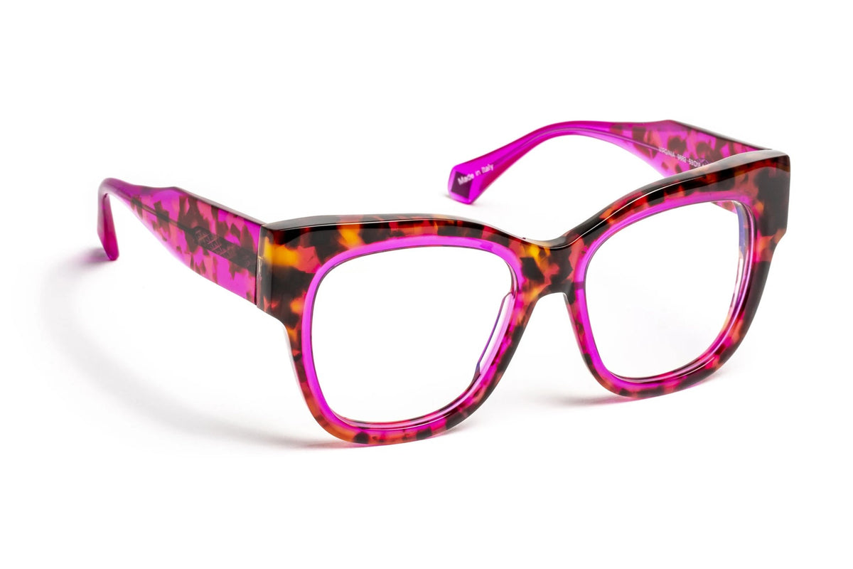 J.F. Rey Virginia Tortoise / Fuchsia eyeglasses, angled view