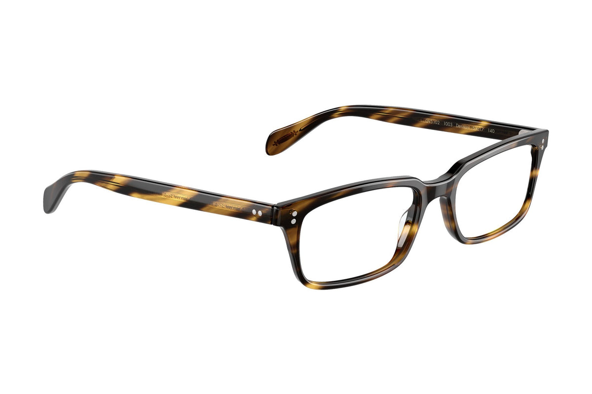 Oliver Peoples Denison Cocobolo eyeglasses, temple detail