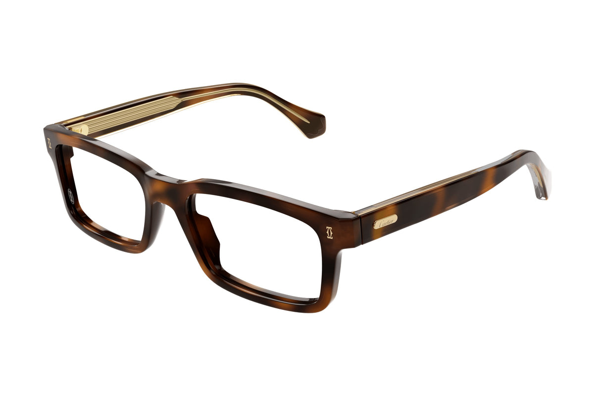 Cartier CT0291O Havana eyeglasses, angled view