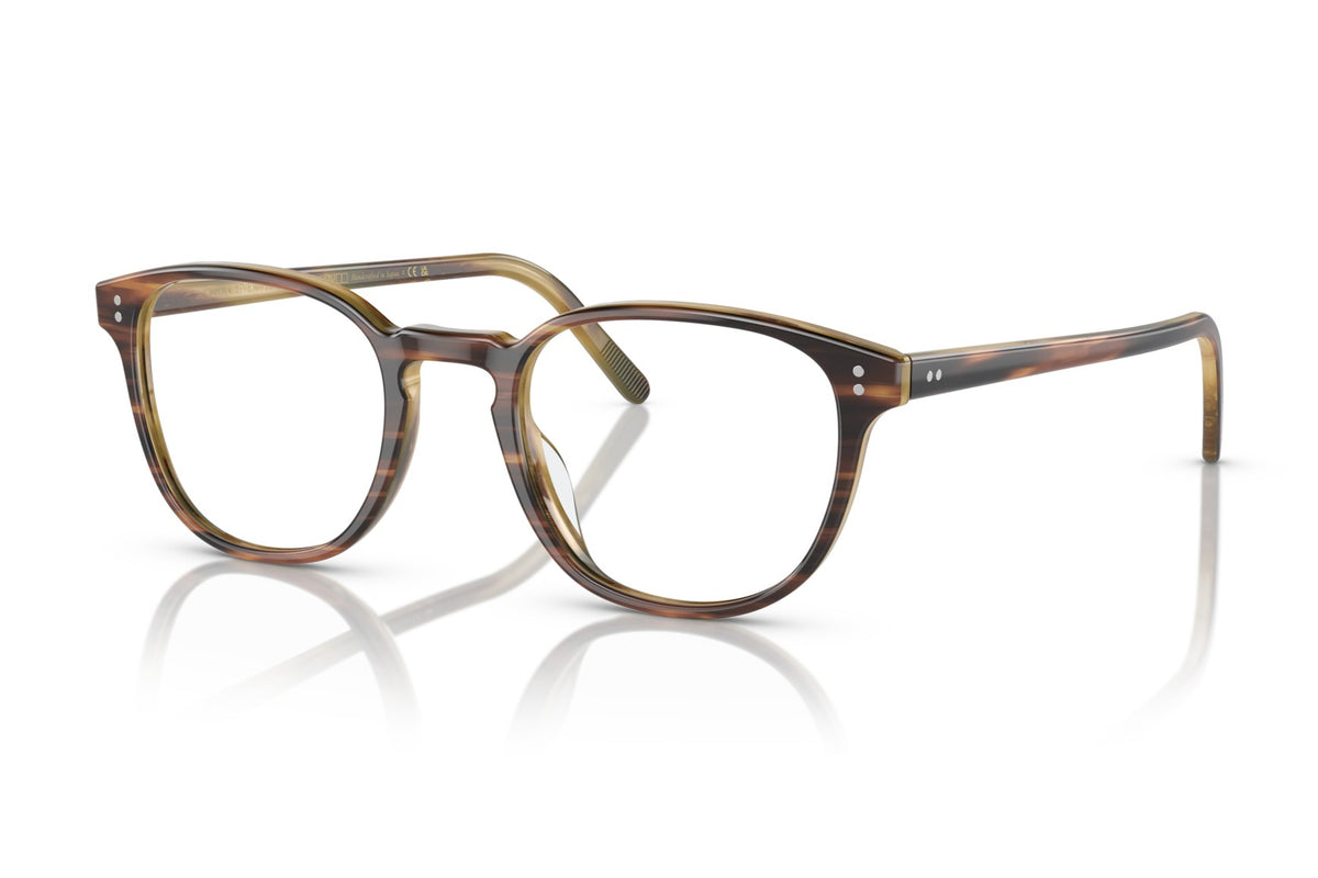 Oliver Peoples Fairmont Amaretto / Striped Honey eyeglasses, angled view