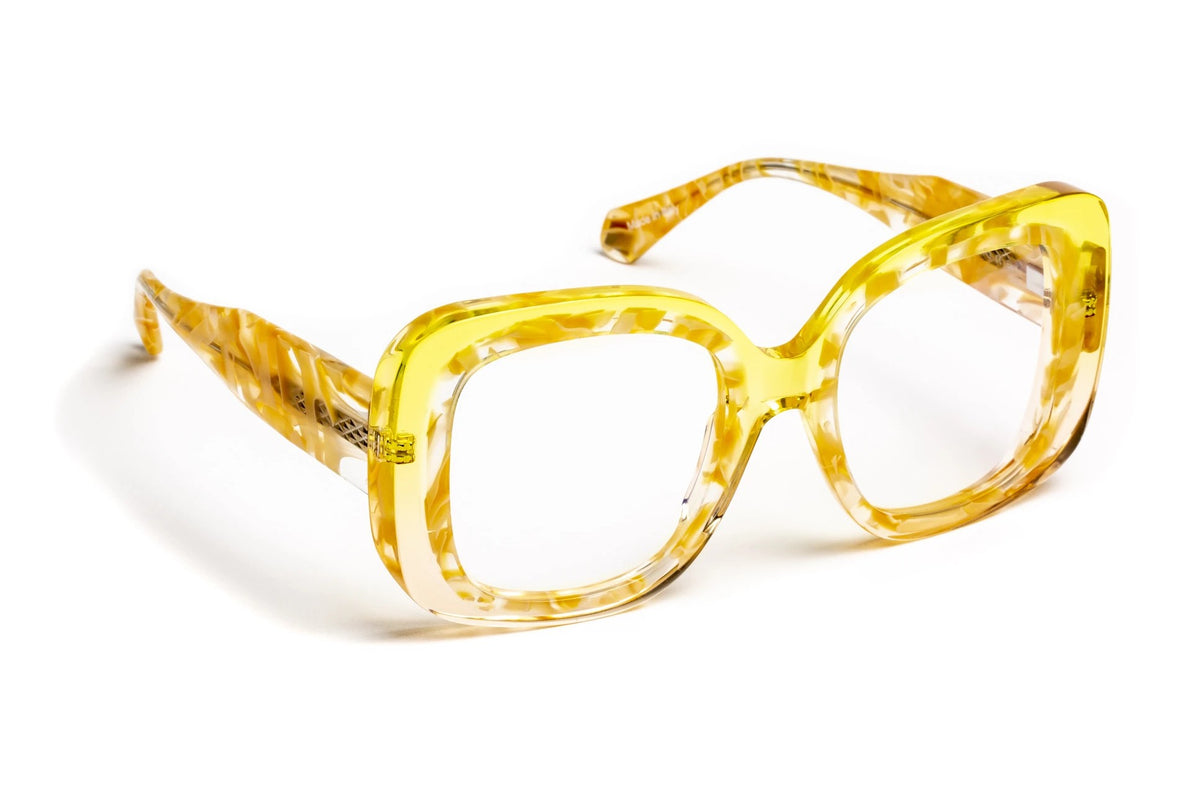 J.F. Rey Charlotte Yellow / Orange eyeglasses, angled view