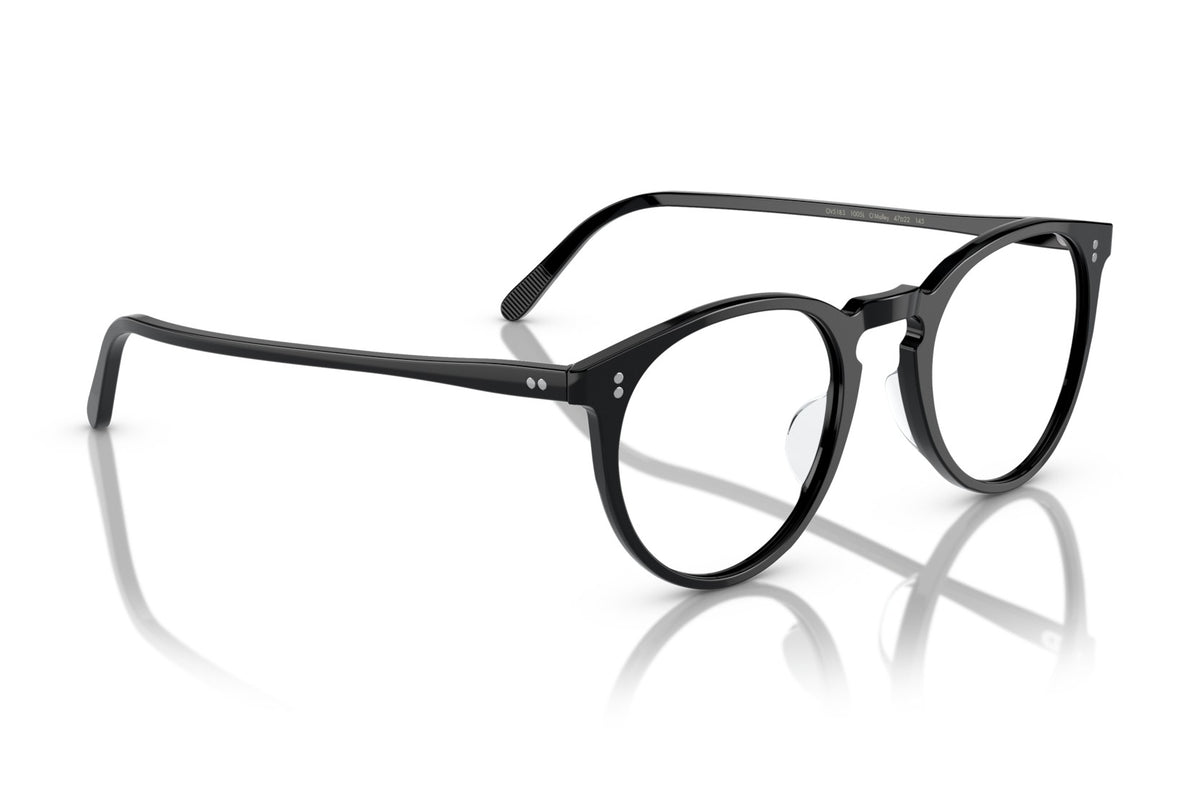 Oliver Peoples O'Malley Black eyeglasses, temple detail