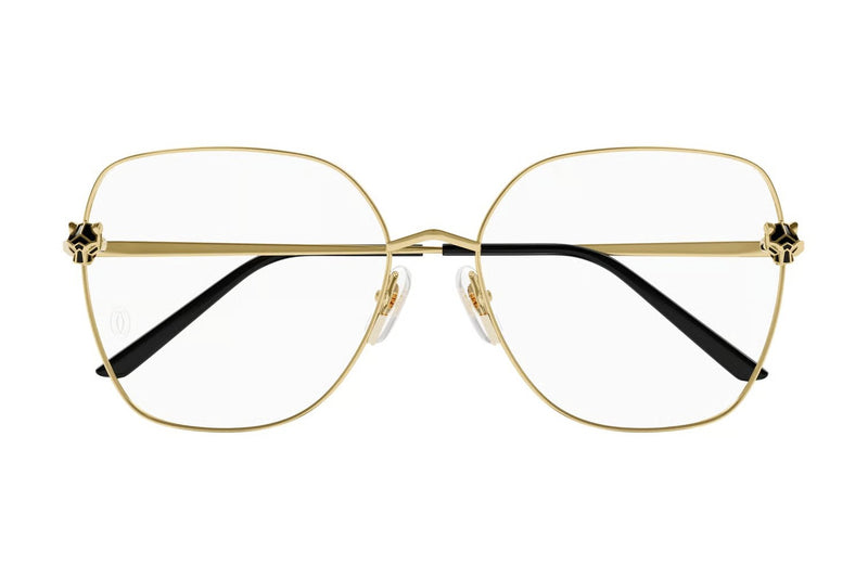 Cartier CT0417O Gold eyeglasses, front view