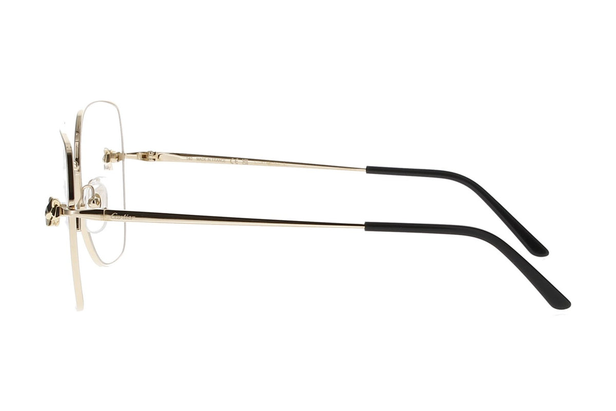Cartier CT0417O Gold eyeglasses, side view