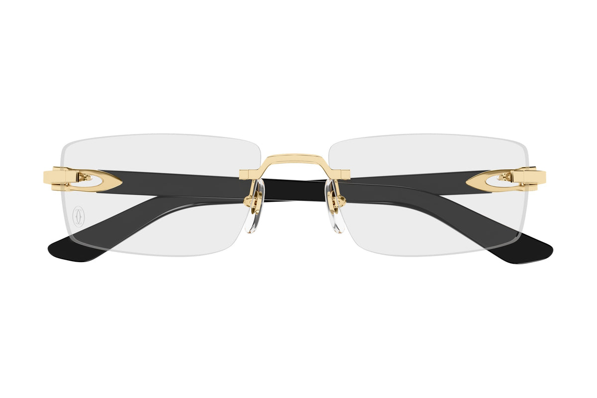 Cartier CT0581O Gold / Black eyeglasses, front view