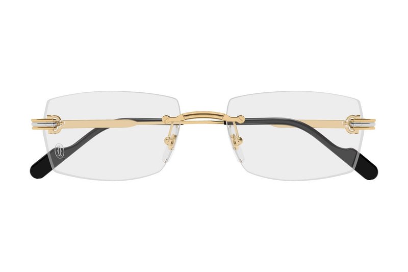 Cartier CT0578O Gold / Platinum eyeglasses, front view