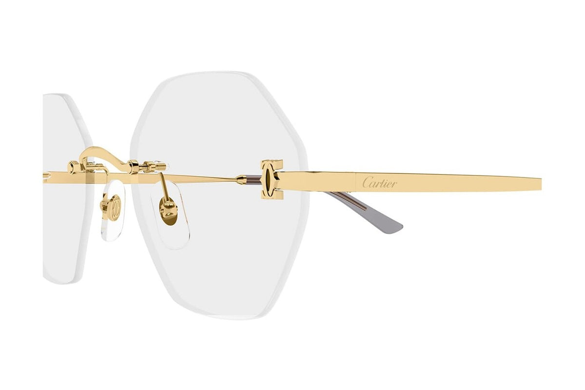 Cartier CT0593O Gold eyeglasses, side view