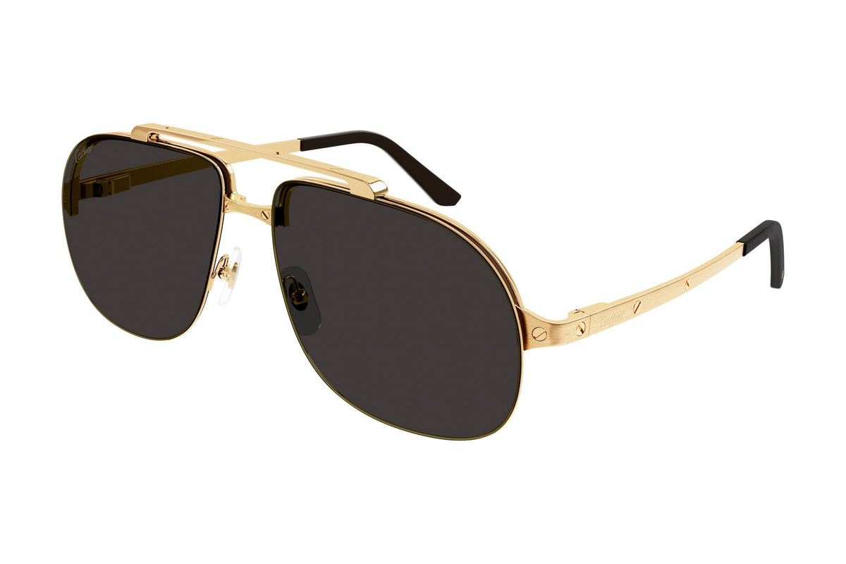 Cartier CT0353S Gold / Grey sunglasses, angled view