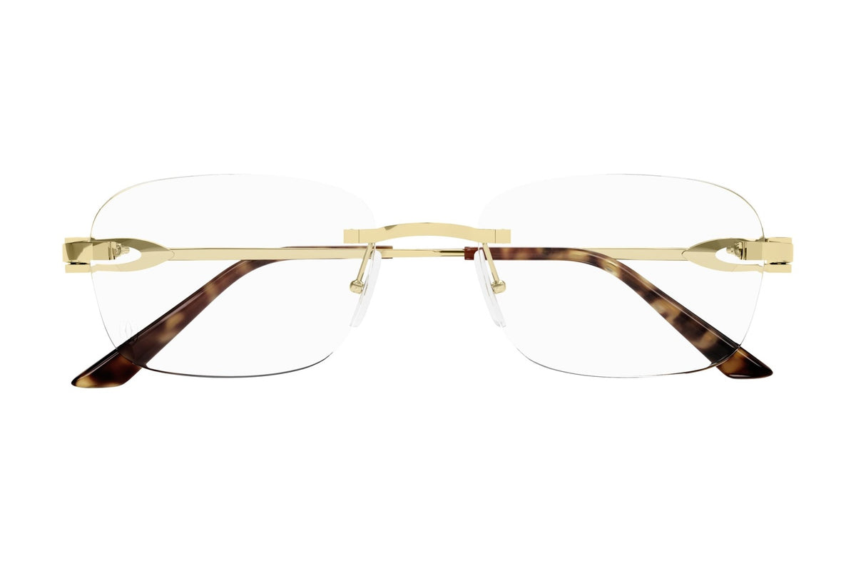 Cartier CT0290O Gold / Havana eyeglasses, front view