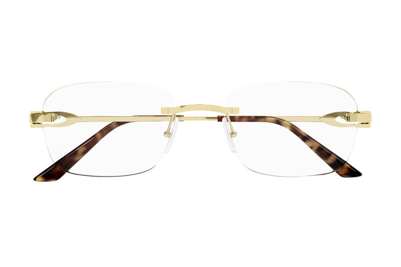 Cartier CT0290O Gold / Havana eyeglasses, front view