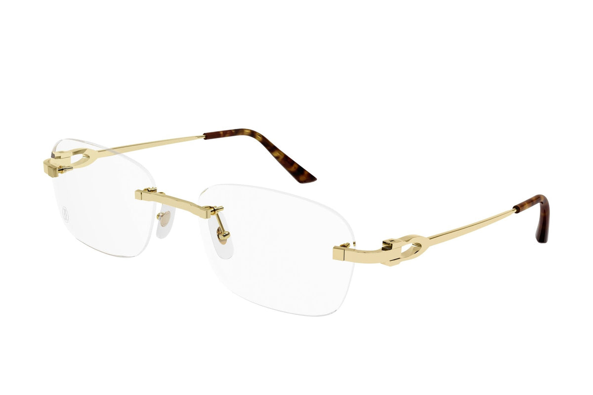 Cartier CT0290O Gold / Havana eyeglasses, angled view
