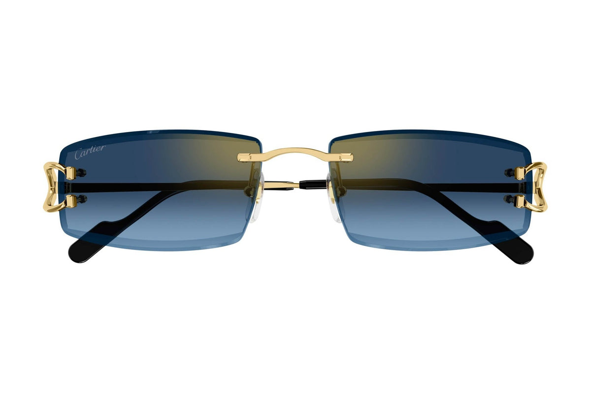 Cartier CT0465S Gold / Blue sunglasses, front view